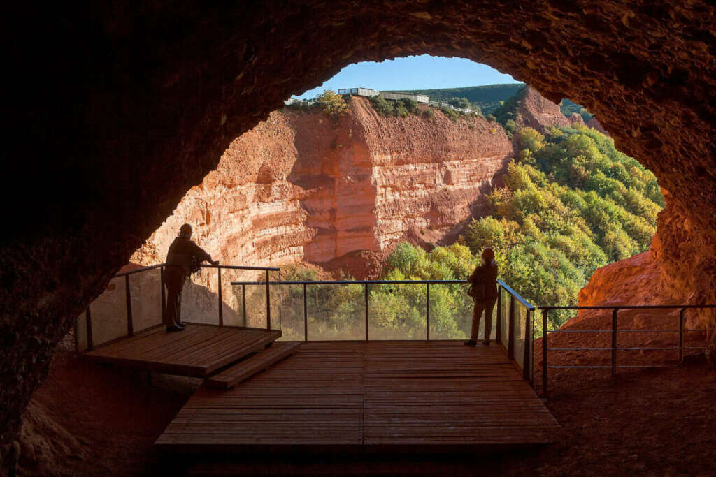 El mirador de la galería Orellán en Las Médulas