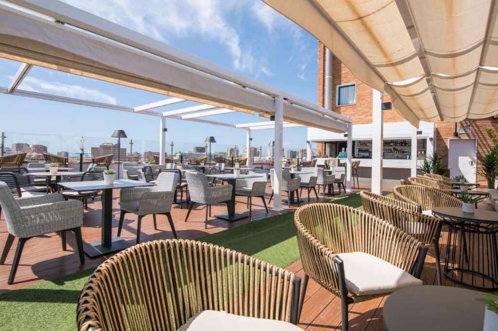 La terraza del Hotel Sallés de Málaga