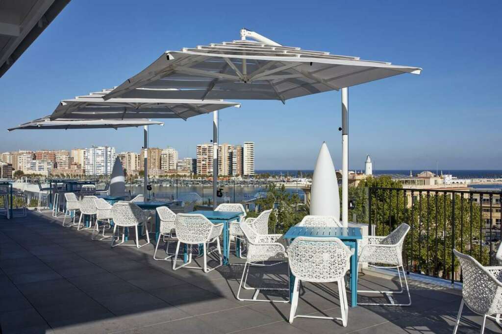 La terraza del Valeria en Málaga