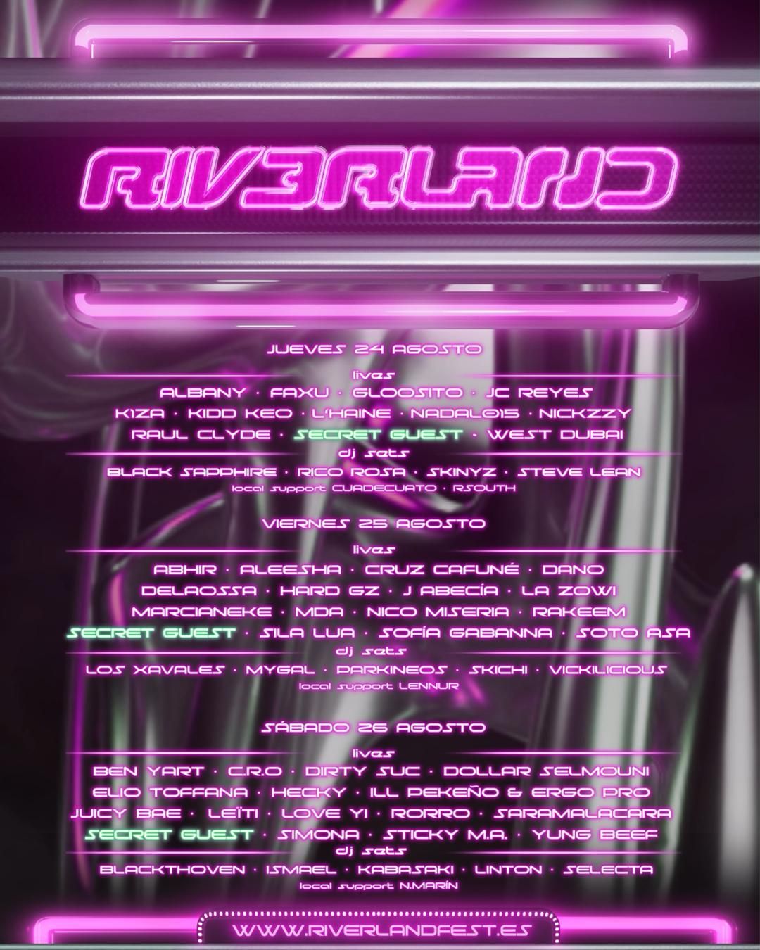 El cartel de Riverland 2024, uno de los festivales de España para este verano