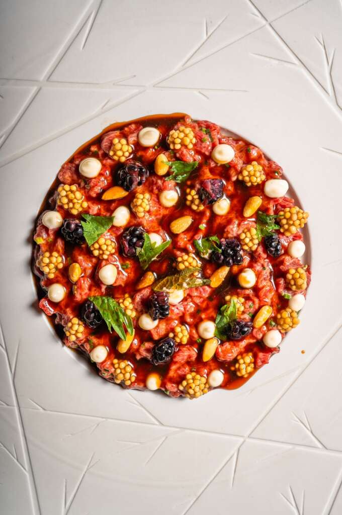 El sofisticado tartar de solomillo de vaca
