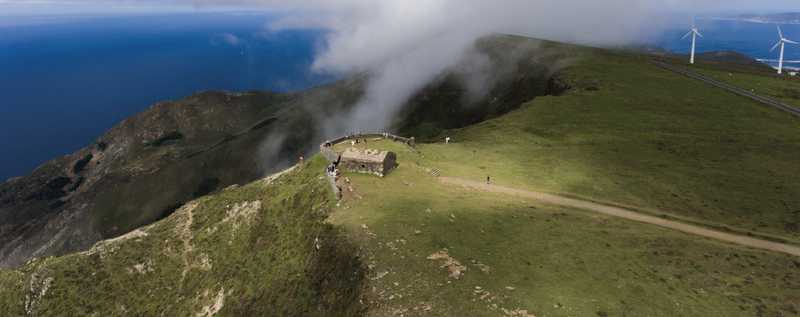 Vista desde el cielo del mirador Garita de Herbeira