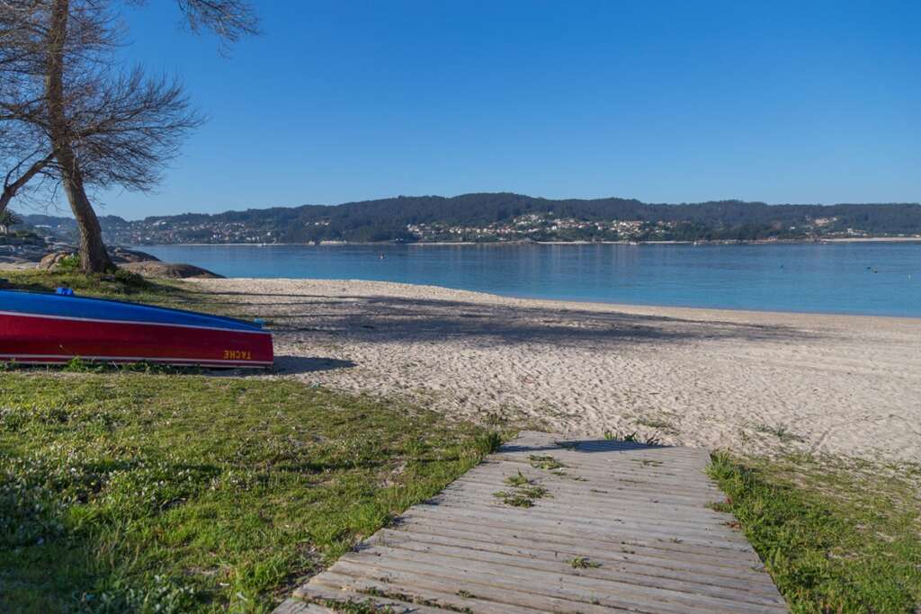 La playa de Menduiña, en Cangas do Morrazo