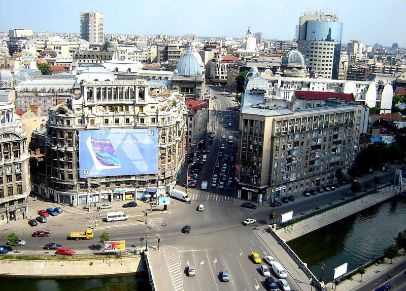 La ciudad de Bucarest en Rumanía