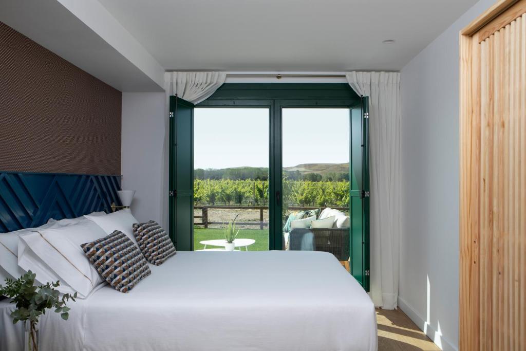 Una de las habitaciones de las villas de la finca La Emperatriz