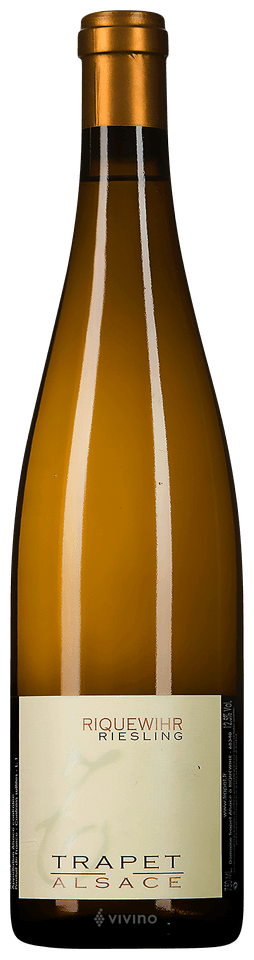Una botella de Riesling de Riquewihr
