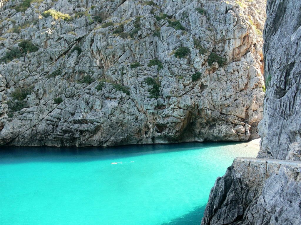 La cala de Sa Calobra en Mallorca