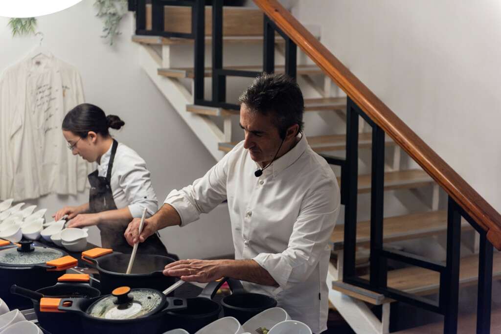 García en acción en el espacio CocinaME