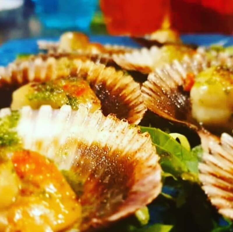 Un plato de zamburiñas de La Quinta