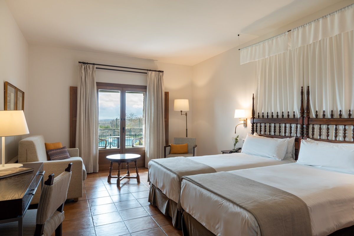 Una de las habitaciones del Parador de Benavente