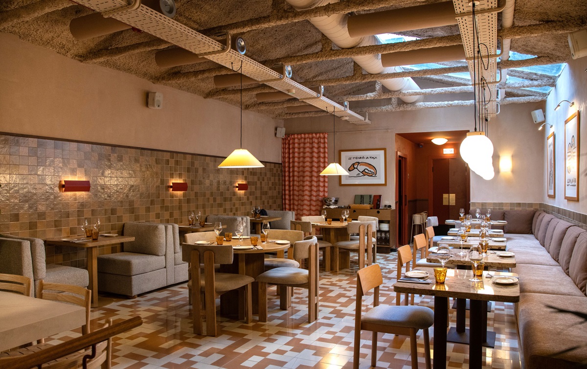 Sala del restaurante del Eixample de Barcelona