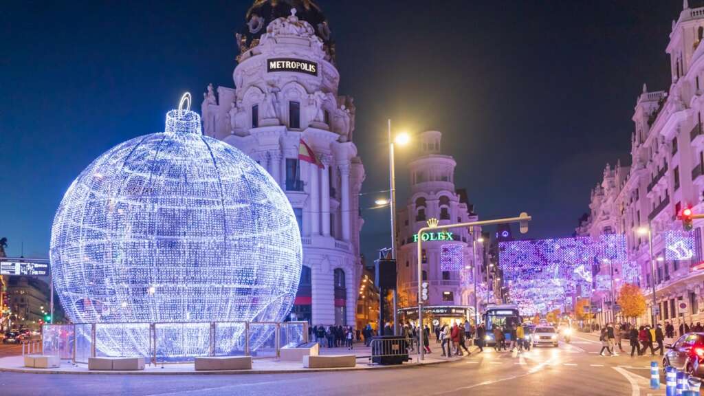 La ciudad de Madrid en Navidad