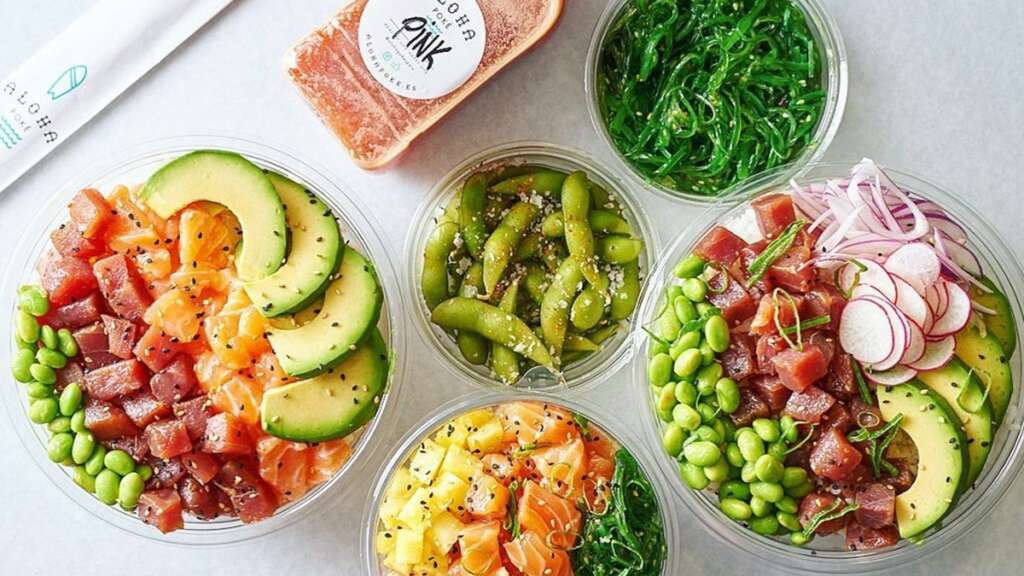 Los platos de Aloha Poké en Valencia