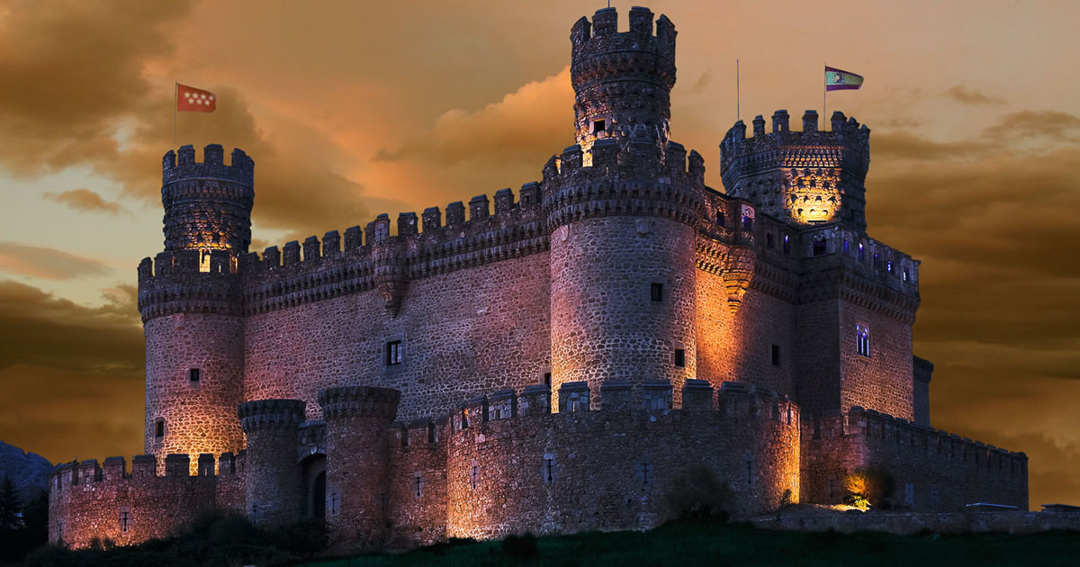 El castillo del pueblo madrileño Manzanares el Real