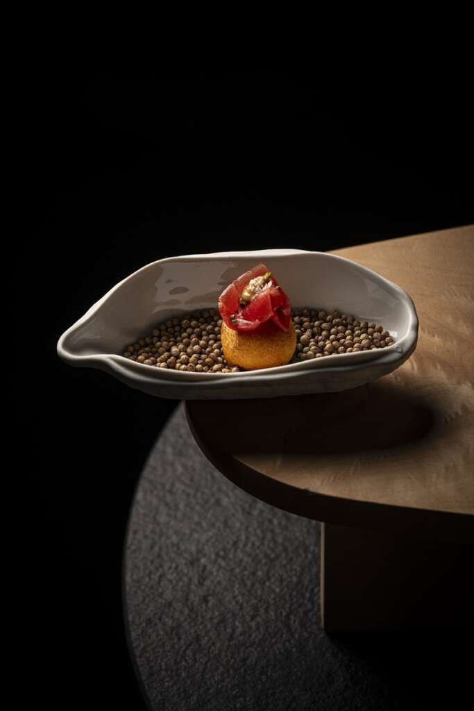 Buñuelo con atún rojo