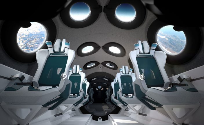 Cabina del VSS Unity de Virgin Galactic