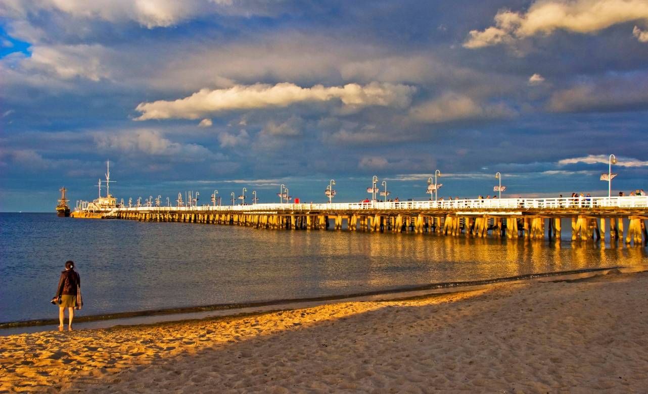 El muelle de Sopot, el punto más emblemático de la ciudad. Foto Oficina de Turismo de Polonia