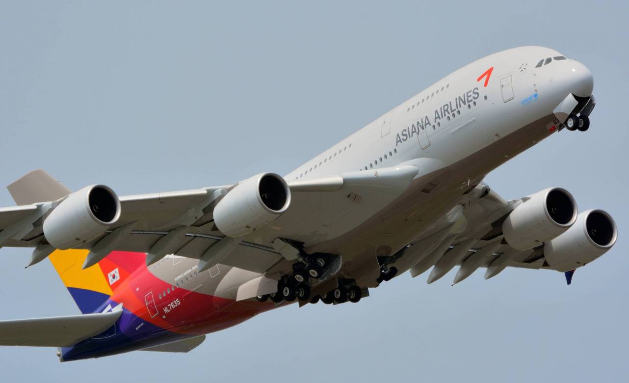 Despegue de un A380-800 de Asiana Airlines. Foto: Wikipedia