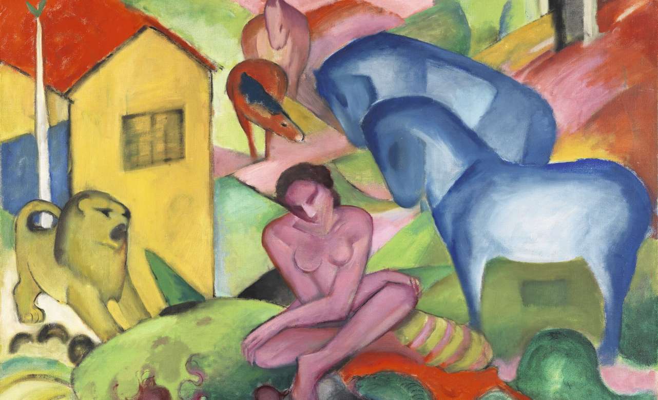 El sueño, Franz Marc, 1912. Foto: Museo Nacional Thyssen-Bornemisza.
