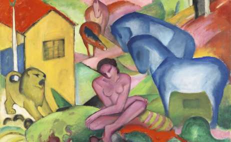 El sueño, Franz Marc, 1912. Foto: Museo Nacional Thyssen-Bornemisza.