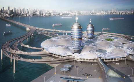 La ciudad aeroespacial de Tokio. Foto © 2020 canaria, dentsu, noiz, Space Port Japan Association