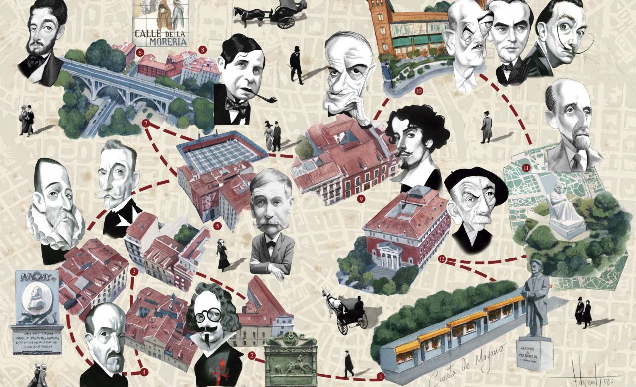 Mapa Km 0 literario Madrid