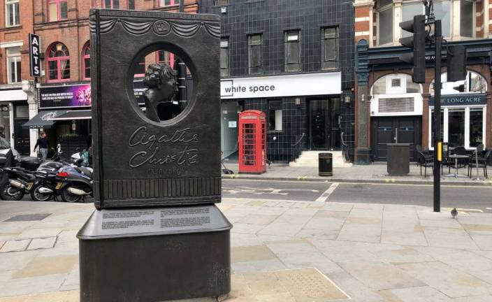 Busto de Agatha Christie en Londres. Foto: Visit Britain