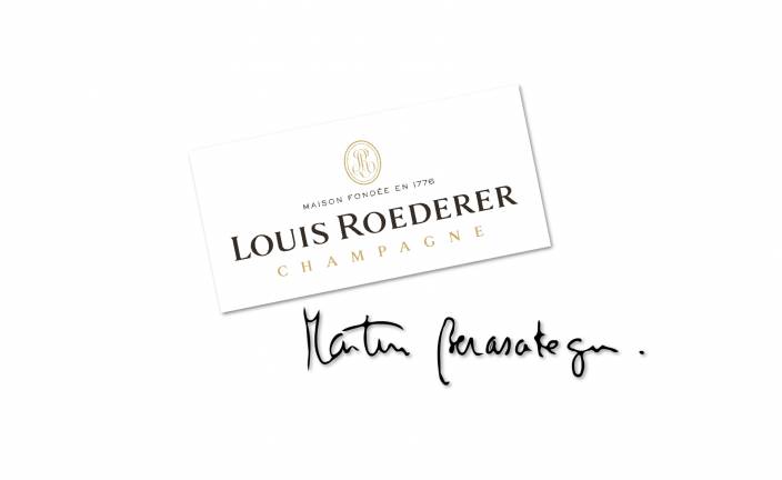 Firma de Martin Berasategui y Stéphane Richer de Louis Roederer Foto: Berasategui