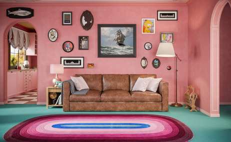 Si Wes Anderson hubiera dirigido Los Simpson. Foto Home Advisor.