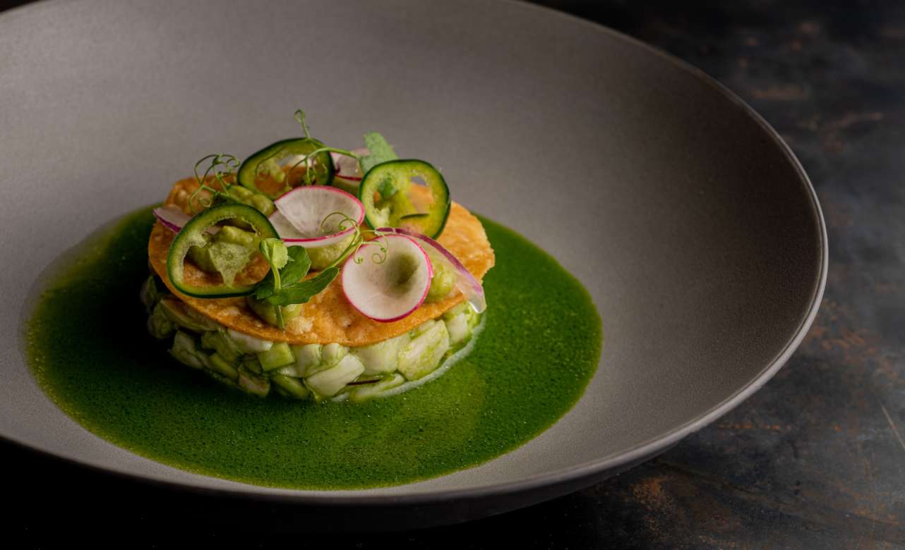 Aguachile verde de lubina. Foto: Iztac.
