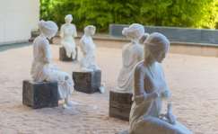 El mito bíblico de Edith se convierte en escultura efímera. Foto Museo Universidad de Navarra.