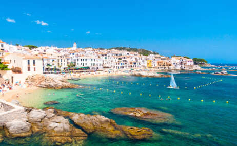 El pueblo de Calella de Palafrugell, Girona