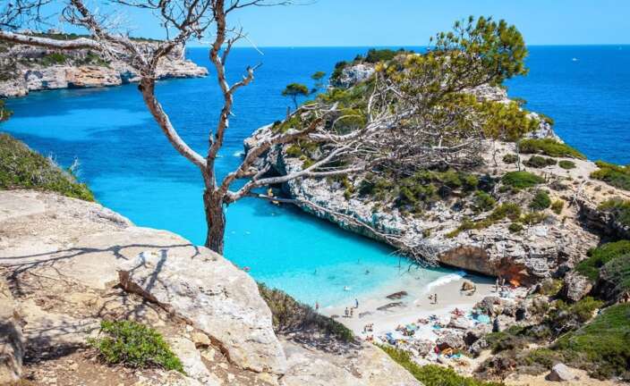 La playa de Caló des Moro en Mallorca