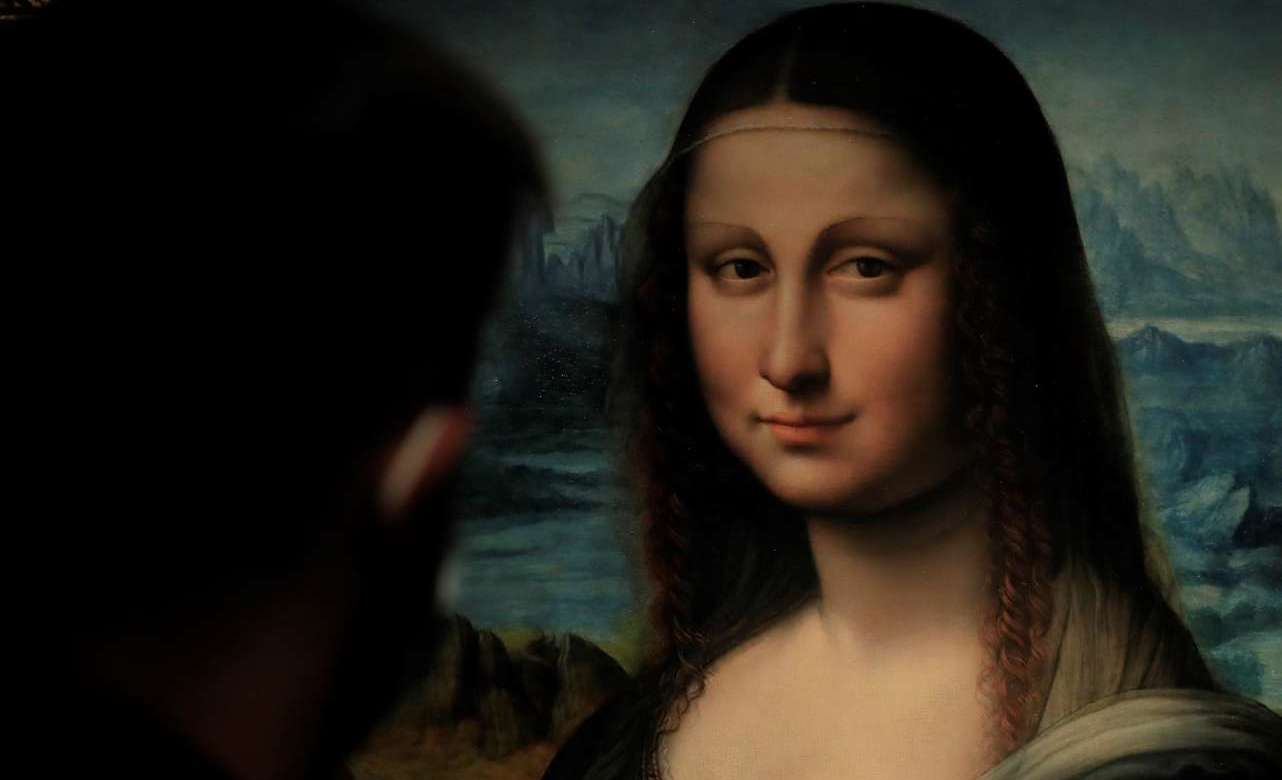 Leonardo y la copia de la Mona Lisa. Foto: Fernando Alvarado | EFE.