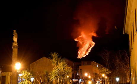 Erupcion del Etna en febrero. Foto Orietta Scardino - EFE