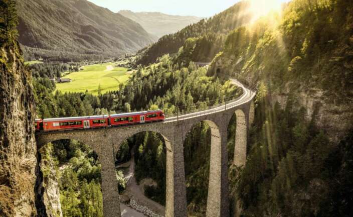 Suiza en tren