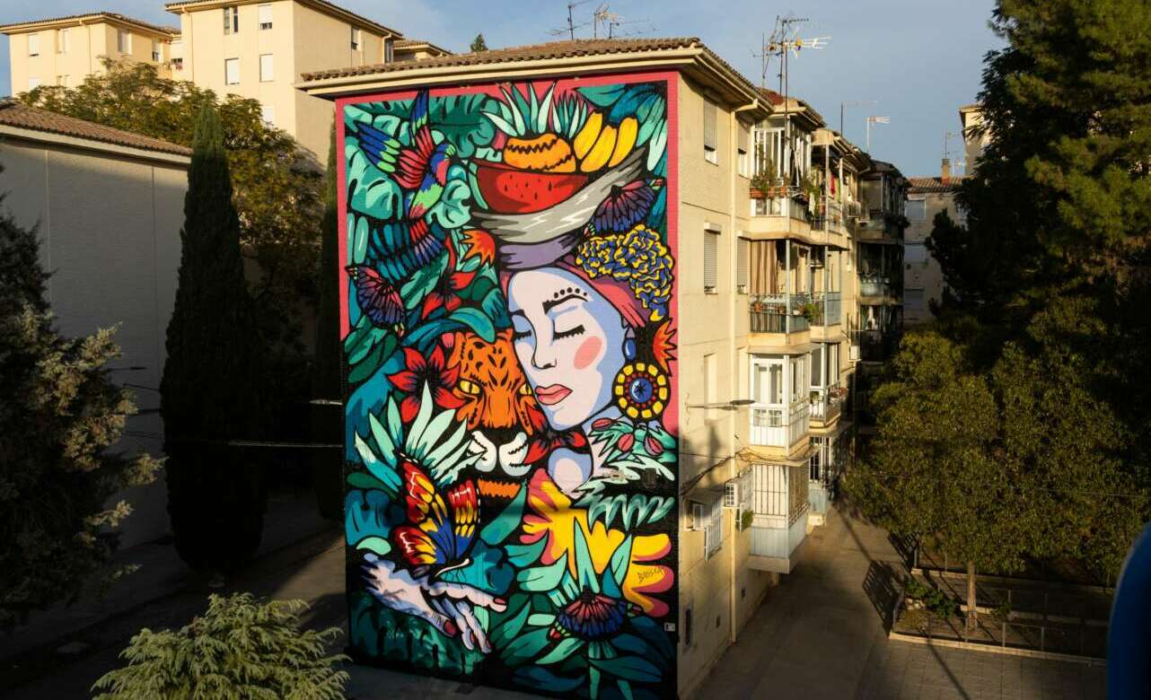 Mural de Bosska en Linares (Jaén)
