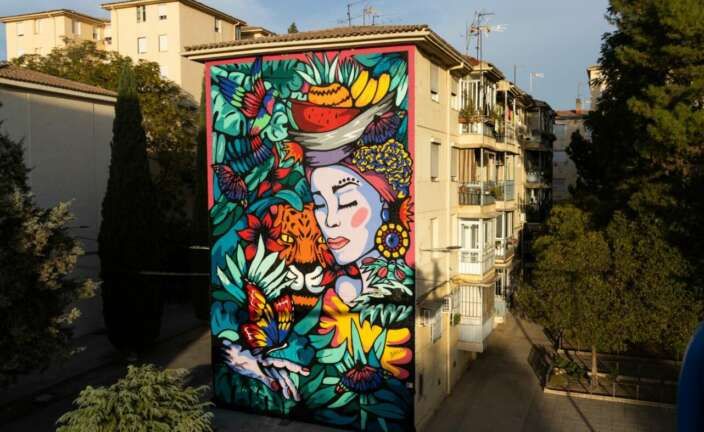 Mural de Bosska en Linares (Jaén)