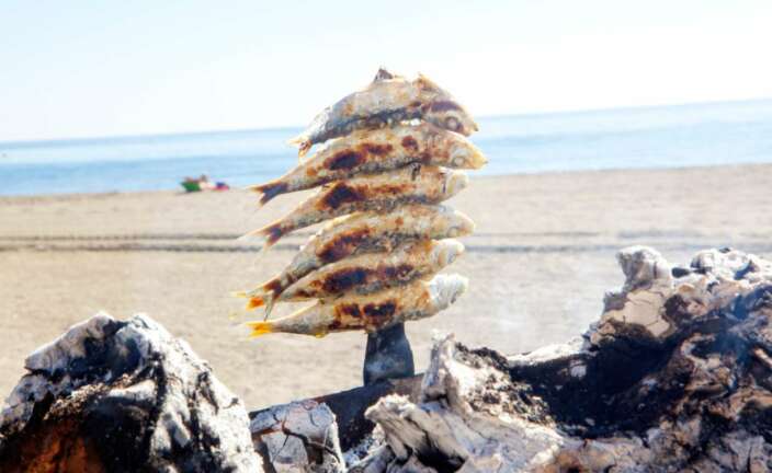 Espetos de sardina en Málaga