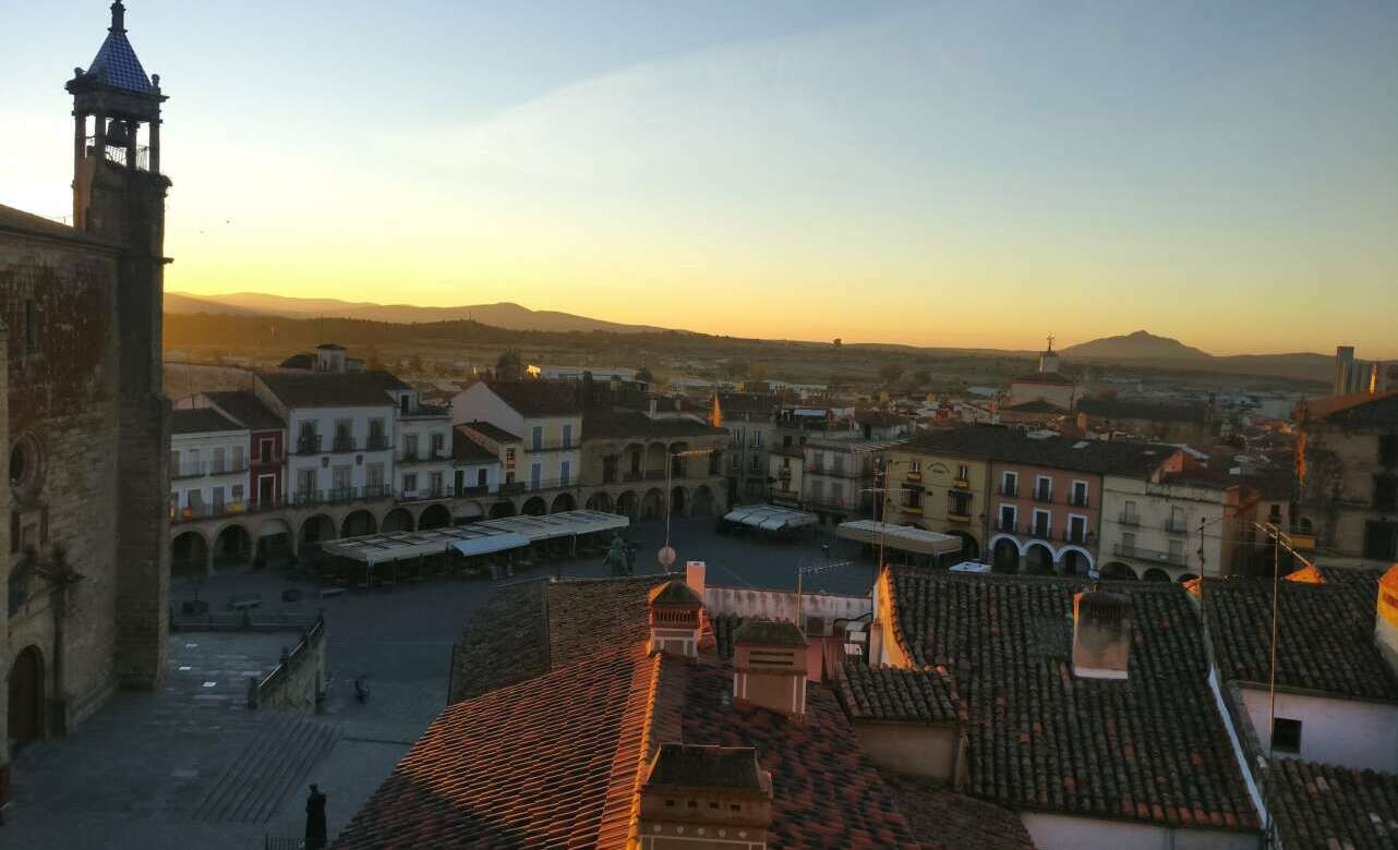 Panorámica de la Plaza Mayor de Trujillo (Cáceres)