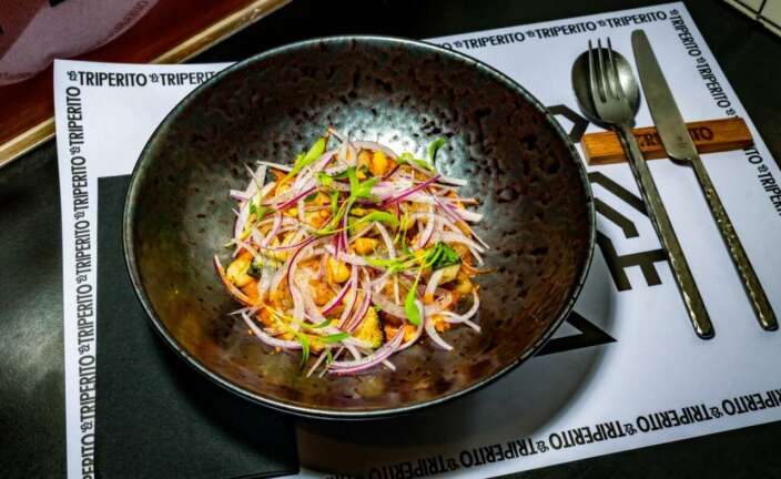 Ceviche de mejillones en El Triperito (Madrid)