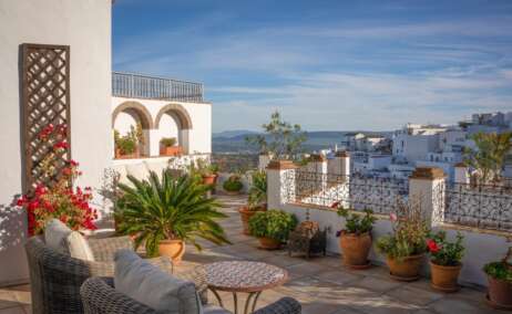 Terraza del hotel La Casa del Califa en Andalucía