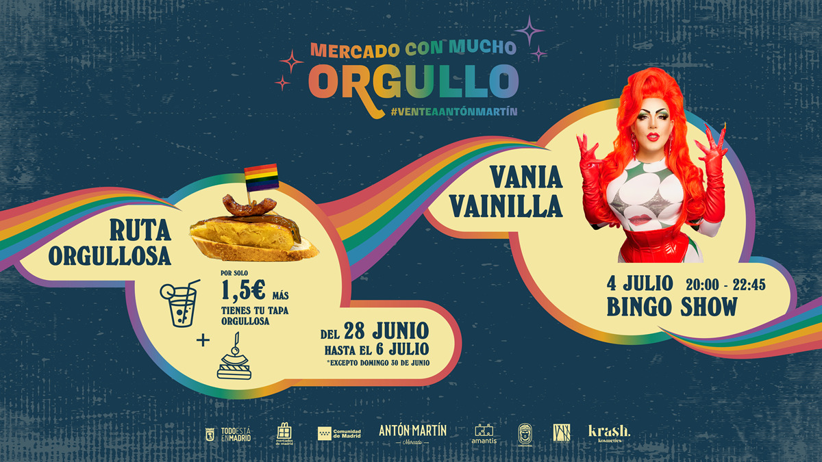 El cartel del Orgullo en el Mercado Antón Martín