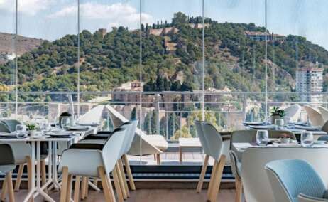 La terraza del Hotel AC de Málaga