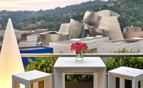 Vistas de la terraza del Hotel Domine en Bilbao