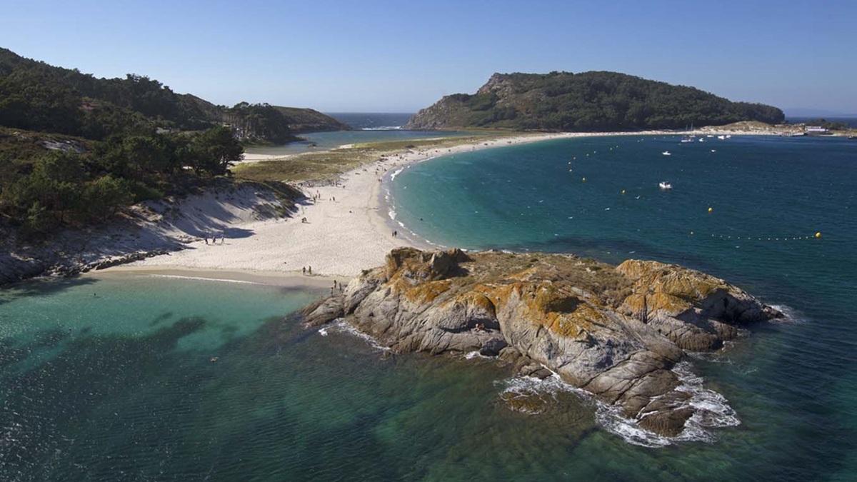 La playa de Rodas en Asturias