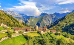 El pueblo de Bandujo en Asturias