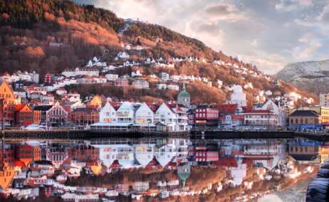 La ciudad de Bergen en Noruega