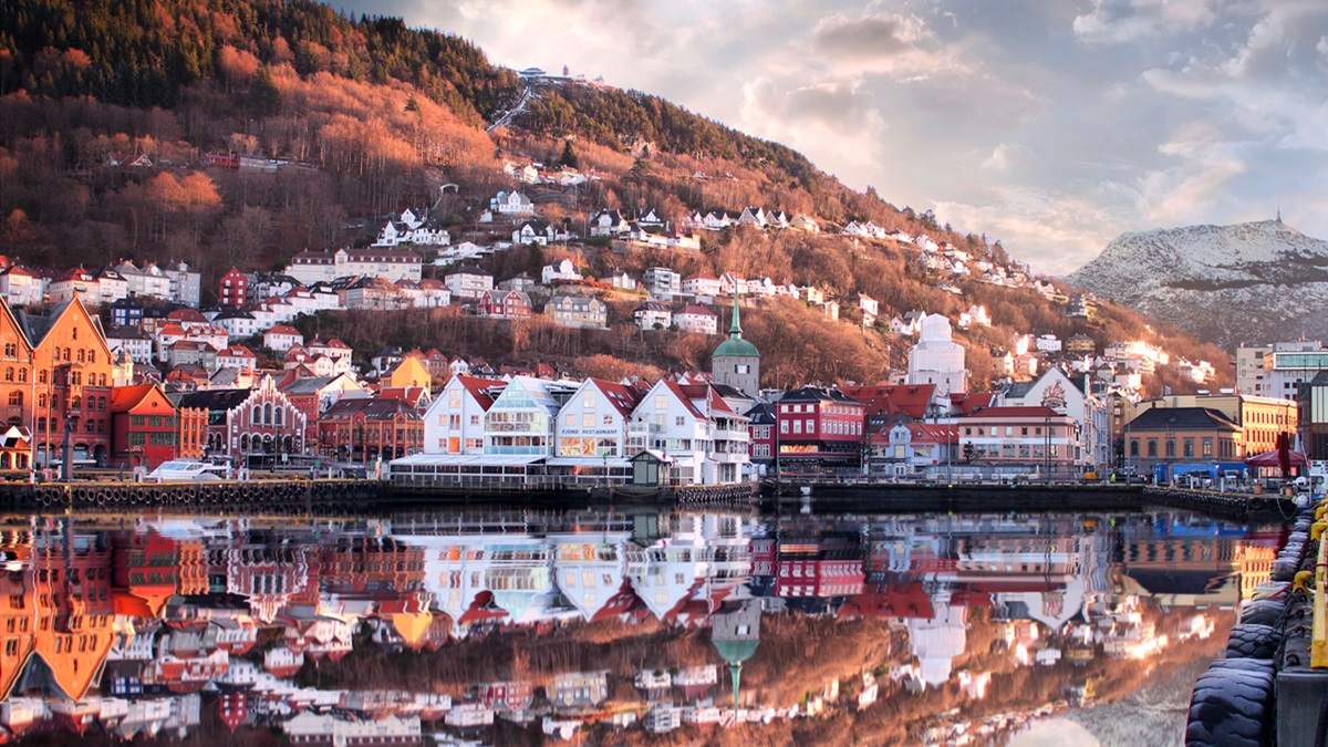 La ciudad de Bergen en Noruega