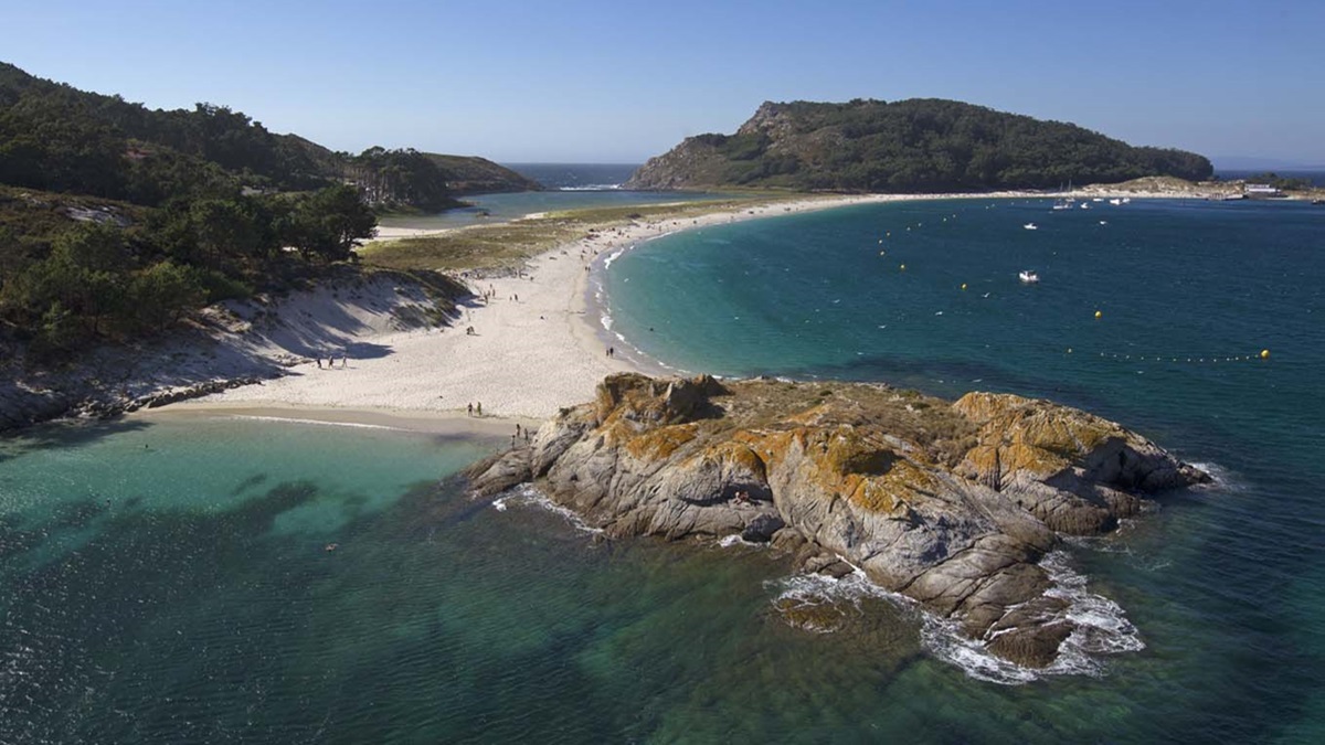 La playa de Rodas en Pontevedra